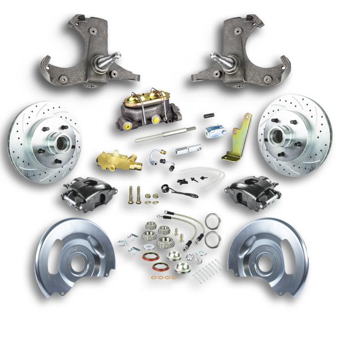 Right Stuff 60-62 Chevrolet/GMC Truck & Suburban, Std Front Disc Brake Kit with Blk Calipers TSD6015B