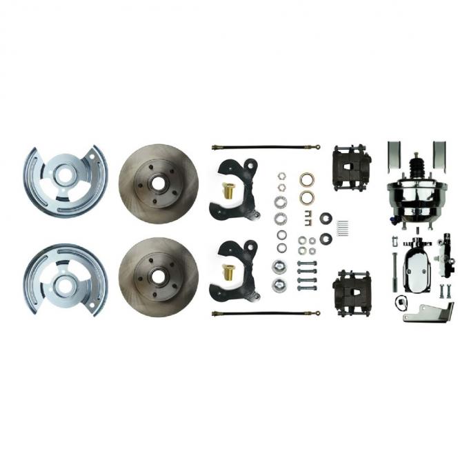 Right Stuff 1958 Chevrolet Impala, 8" Booster, Power Front Disc Brake Conversion Kit FSC58DCCX