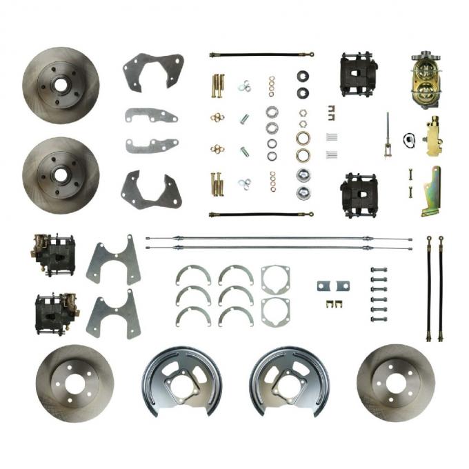 Right Stuff 1965-68 Chevrolet Impala/Bel Air, Manual 4-Wheel Disc Brake Conversion Kit FSC654SDC