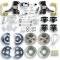 Right Stuff 63-70 GM Truck/Suburban, 2" Drop, Std 4-Wheel Disc Kit Blk Calipers Chrome Upper TSD6346DBX