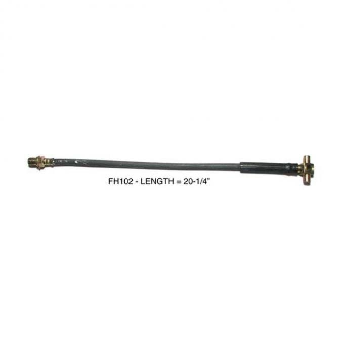 Right Stuff 1973-78 GM 1/2 Ton & 3/4 Ton Truck, Front Disc Brake Flex Hoses FH102
