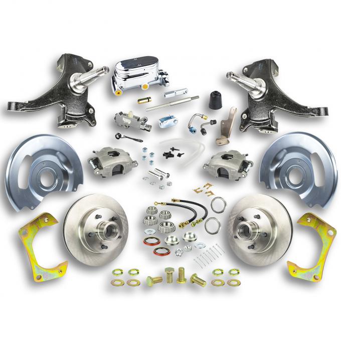Right Stuff 1960-62 GM Truck & Suburban, 2" Drop, Manual Front Disc Brake Kit Chrome Upper TSD6015DX