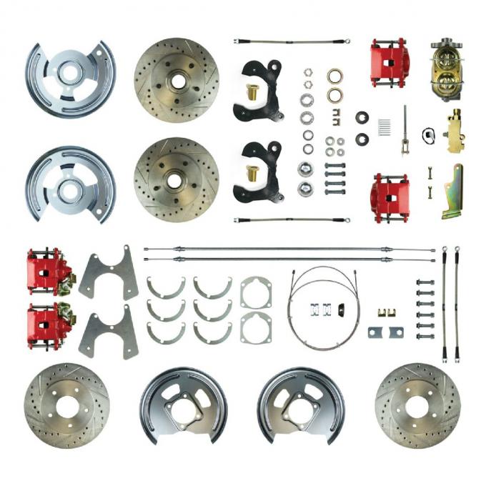 Right Stuff 1958-64 Chevrolet Impala/Bel Air, 4-Wheel Manual Disc Brake Conversion Kit FSC584SDCZ