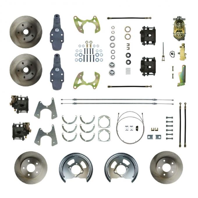 Right Stuff 1958-64 Chevrolet Impala, 2" Drop, 4-Wheel Manual Disc Brake Conversion Kit FSC584SDD