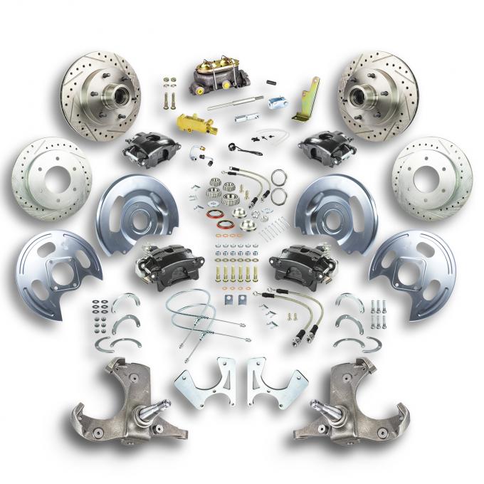 Right Stuff 63-70 Chevrolet/GMC Truck & Suburban, Manual 4-Wheel Disc Brake Kit Blk Calipers TSD6346B