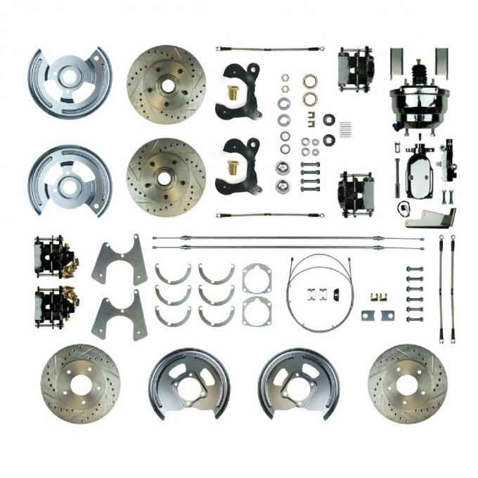 Right Stuff 1955-57 Chevrolet BelAir/Nomad, Power 8" Booster 4-Wheel Disc Brake Conversion FSC554DCCSX