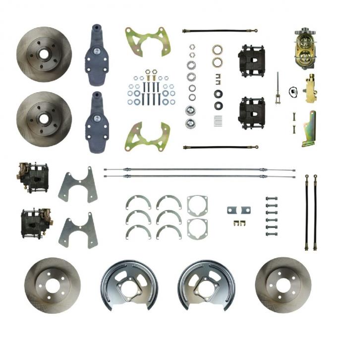 Right Stuff 1965-68 Chevrolet Impala, 2" drop, Manual 4-Wheel Disc Brake Conversion Kit FSC654SDD