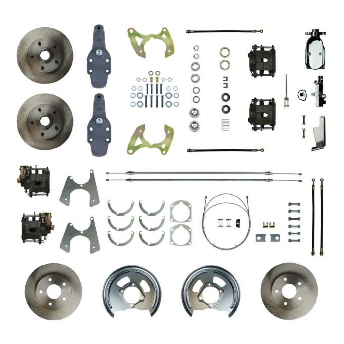 Right Stuff 1959-64 Chevrolet Impala, 2" Drop, Manual 4-Wheel Disc Brake Conversion Kit FSC594SDDX