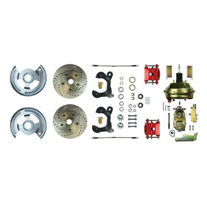 Right Stuff 1958 Chevrolet Impala, 9" Booster, Power Front Disc Brake Conversion Kit FSC58DCCZ