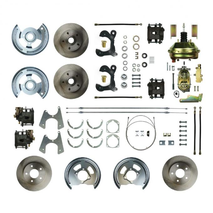 Right Stuff 1958 Chevrolet Bel Air/Impala, 4-Wheel Power Disc Brake Conversion Kit FSC584DCC