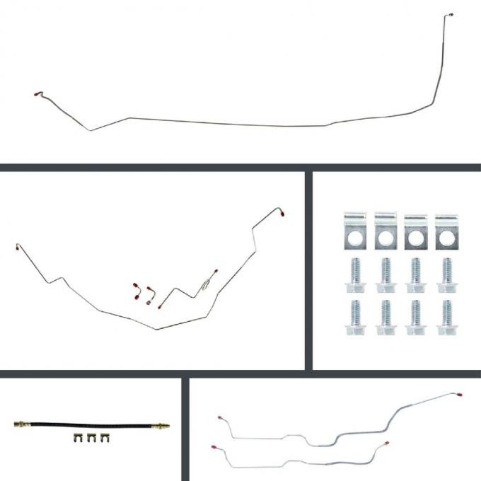 Right Stuff 1967-68 Chevrolet Impala/Biscayne, Front Power Disc Conversion Brake Line Kit BOP67H2