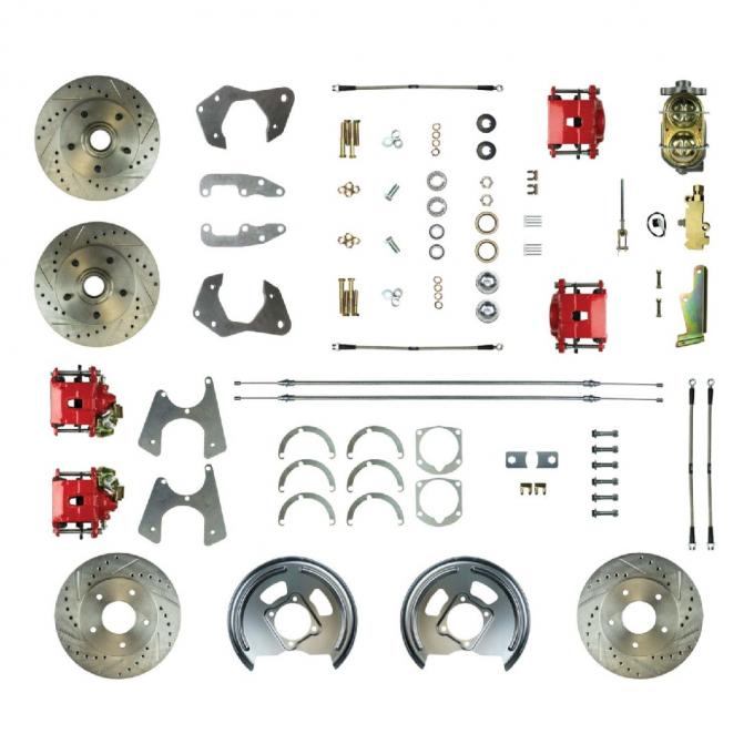 Right Stuff 1965-68 Chevrolet Impala/Bel Air, Manual 4-Wheel Disc Brake Conversion Kit FSC654SDCZ