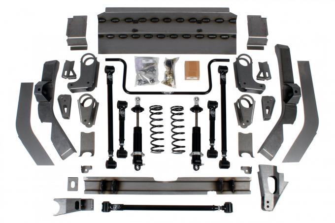Detroit Speed QUADRALink Suspension Kit 1962-67 Chevy II Double Adj Shocks w/Remote Canister 041707-R