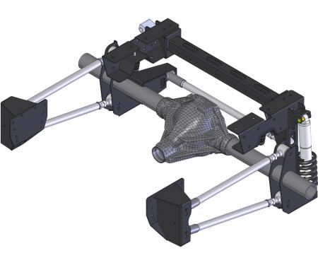 Detroit Speed QUADRALink Suspension Kit Weld-In Axle Brackets 73-87 C10 Truck Double Adj Shocks w/Remote 041751-R