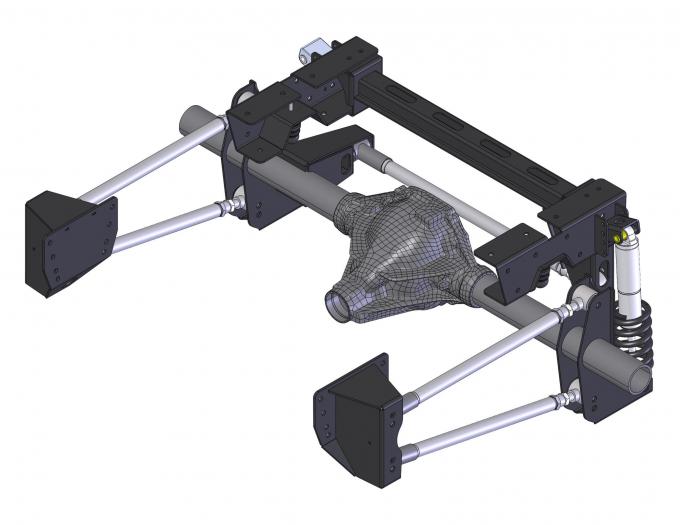 Detroit Speed QUADRALink Suspension Kit Weld-In Axle Brackets 73-87 C10 Truck Single Adj Shocks 041751-S