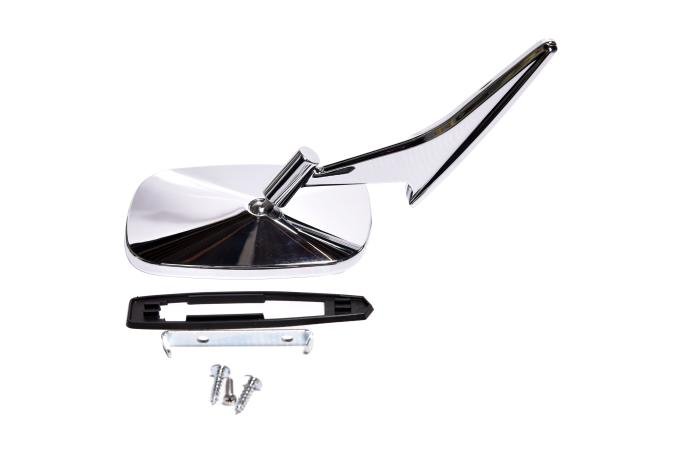 Redline Restomotive® 1968-1974 GM Car Right Hand Outside Door Mirror with Rib Design