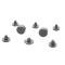 AMD Hood to Fender Bumper Kit, 8pcs, 58-59 Chevy GMC Truck Suburban X305-4058-S