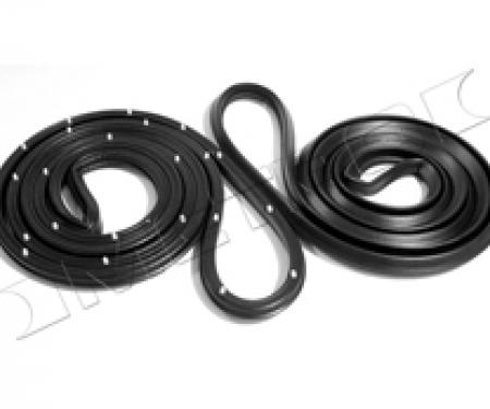 Full Size Door Weatherstrip Seals, Rear Doors, For 4-Door Sedan, 1975-1976