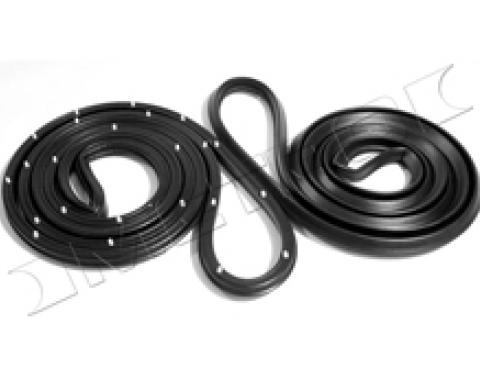 Full Size Door Weatherstrip Seals, Rear Doors, For 4-Door Sedan, 1975-1976