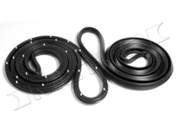 Full Size Door Weatherstrip Seals, Rear Doors, For 4-Door Sedan, 1975-1976