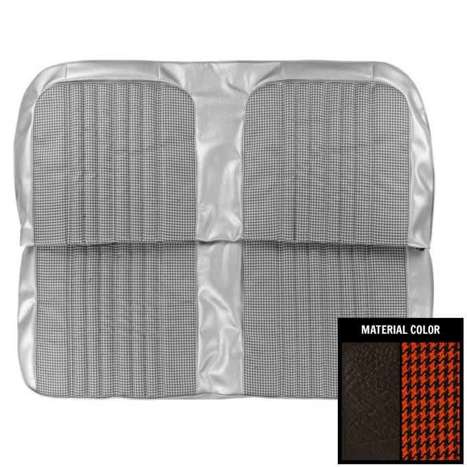 PUI Interiors 1971-1972 Chevrolet Blazer Black/Orange Houndstooth Rear Bench Seat Cover 71TSD1026C