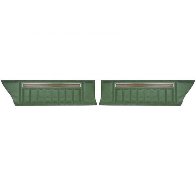 PUI Interiors 1971-1972 Chevrolet Impala Dark Green Front Door Panels 71BD25