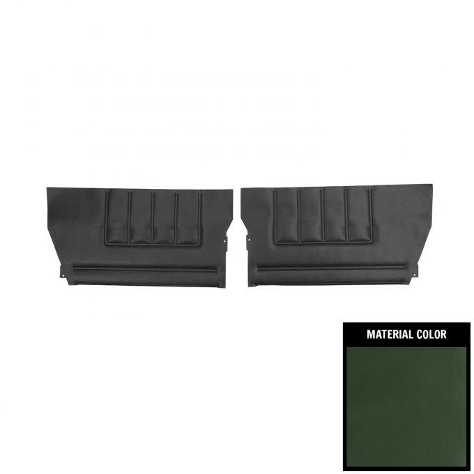 PUI Interiors 1971-1972 Chevrolet Impala Convertible Dark Green Rear Door Panels 71BD25V