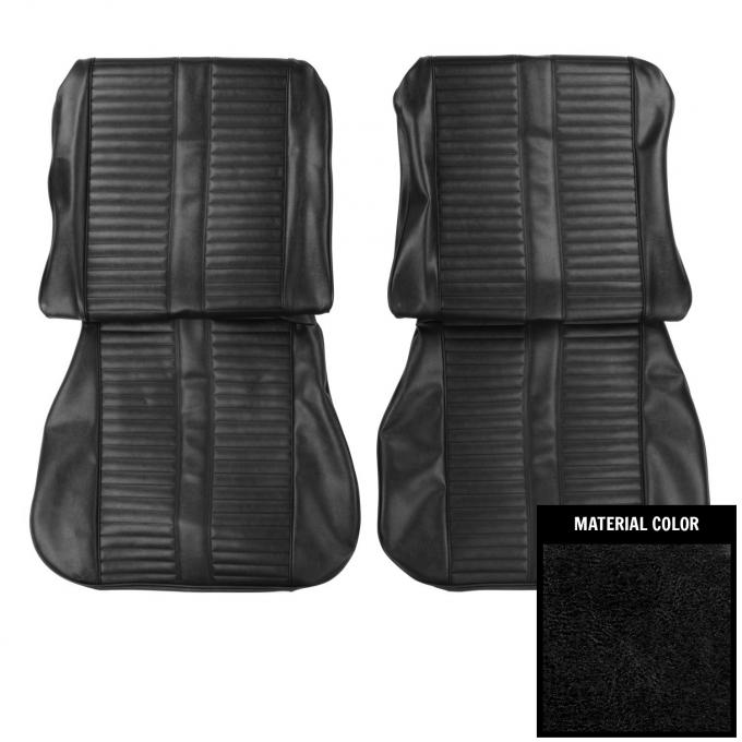 PUI Interiors 1964 Chevrolet Corvair Black Front Bucket Seat Covers 64RS55U