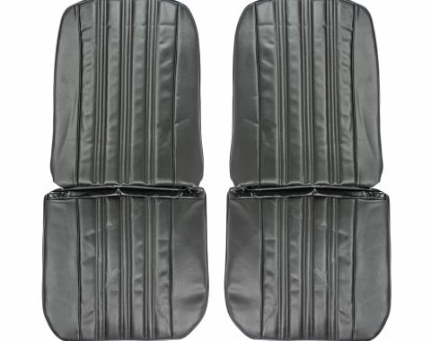 PUI Interiors 1966 Chevrolet Impala/SS Black Front Bucket Seat Covers 66BS10U