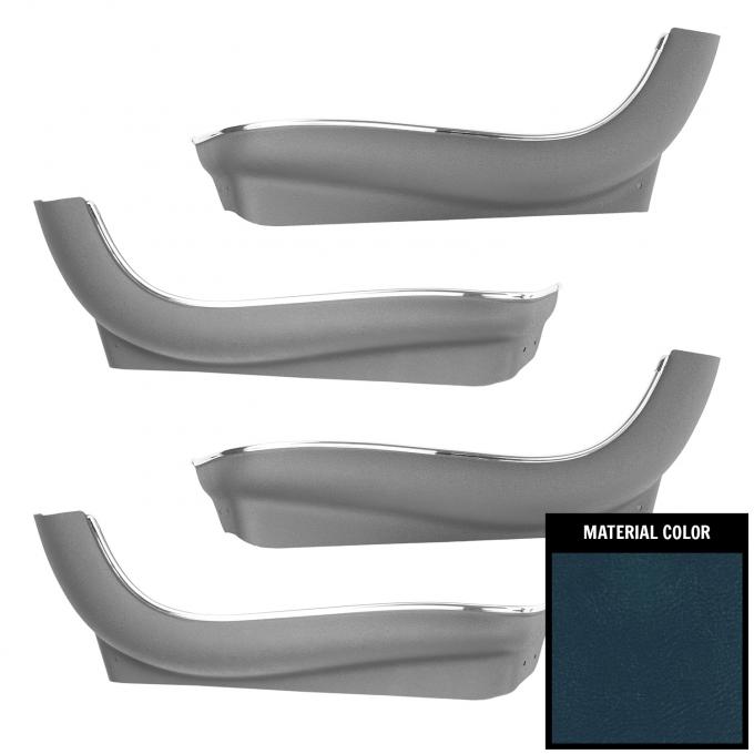 PUI Interiors 1966-1972 Chevelle/GTO/Cutlass/Skylark/Impala/Nova Dark Blue Plastic Seat Skirts 69ASBB16