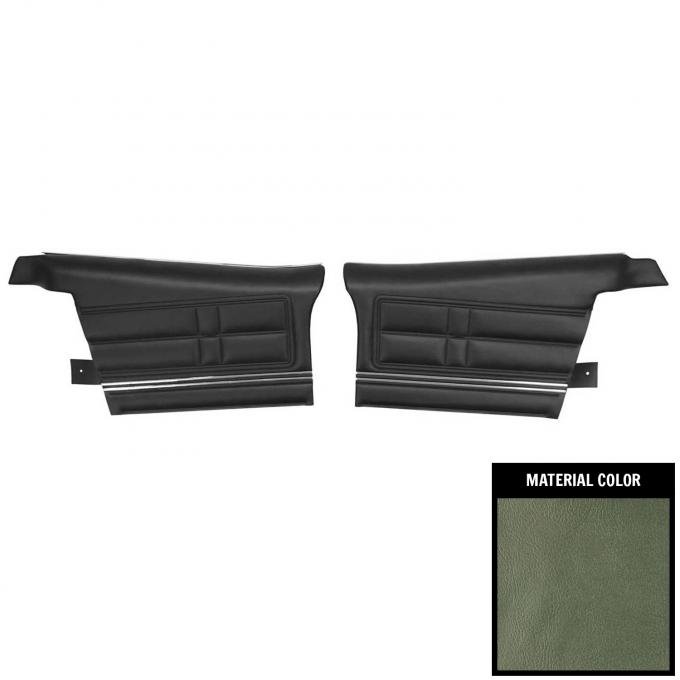 PUI Interiors 1967 Chevrolet Impala Convertible Pre-Assembled Aqua Rear Door Panels 67BD02V-P
