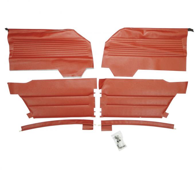 PUI Interiors 1964 Chevrolet Impala Hardtop Red Rear Door Panels 64BD64C