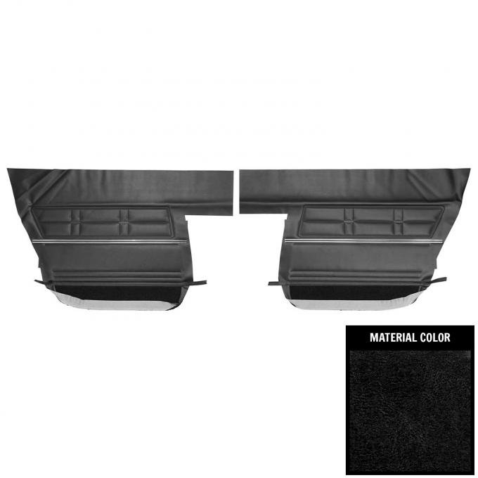 PUI Interiors 1967 Chevrolet Impala 4- Door Sedan/Hardtop Black Rear Door Panels 67BD4D10S