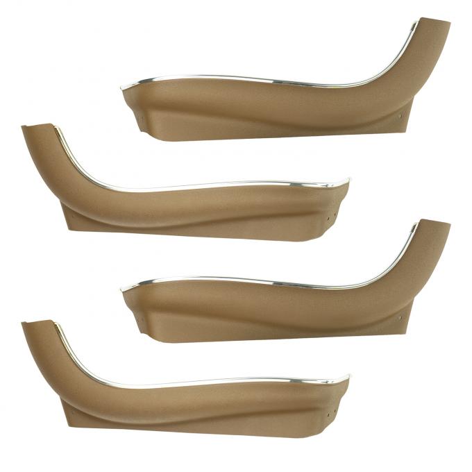 PUI Interiors 1966-1972 Chevelle/GTO/Cutlass/Skylark/Impala/Nova Dk Saddle Plastic Seat Skirts 69ASBB42