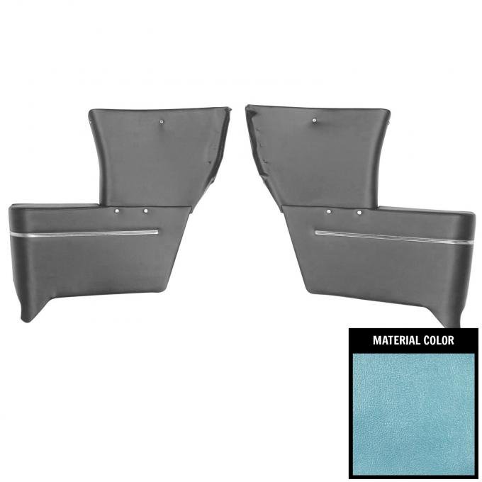 PUI Interiors 1965 Chevrolet Corvair Convertible Light Blue Rear Arm Rest Covers 65RR12