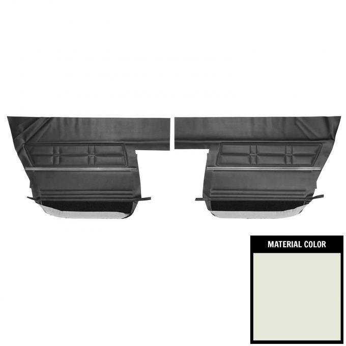 PUI Interiors 1967 Chevrolet Impala 4-Door Sedan/Hardtop White/Black Rear Door Panels 67BD4D37S