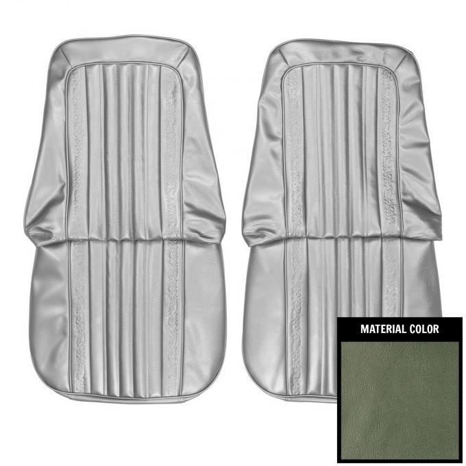 PUI Interiors 1971-1972 Chevrolet Truck Aqua Open Backed Front Bucket Seat Covers 71TS02U
