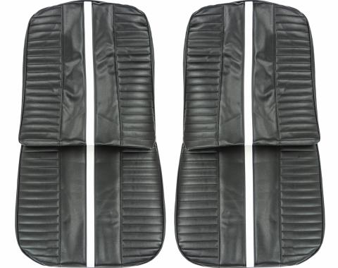 PUI Interiors 1967 Chevrolet Nova SS Black Front Bucket Seat Covers 67XS10U