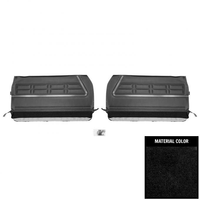 PUI Interiors 1967 Chevrolet Impala Black Front Door Panels 67BD10