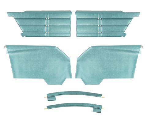 PUI Interiors 1963 Chevrolet Impala/SS Hardtop Pre-Assembled Aqua Rear Door Panels 63BD50CP