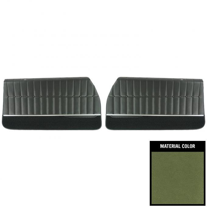 PUI Interiors 1971 Chevrolet Monte Carlo Pre-Assembled Jade Green Front Door Panels 71MD19-P