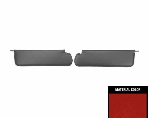 PUI Interiors 1967-1968 Chevrolet/GMC Truck Bright Red Sun Visors SV2232