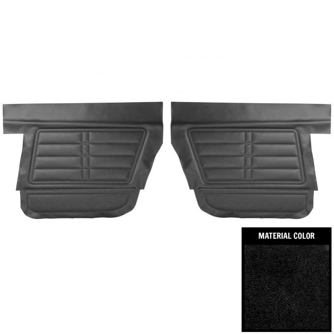 PUI Interiors 1966 Chevrolet Impala 4-Door Wagon/Sedan Black Rear Door Panels 66BD4D10W