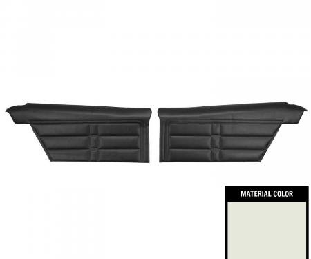 PUI Interiors 1966 Chevrolet Impala SS Hardtop Pre-Assembled White & Black Rear Door Panels 66BD37C-P