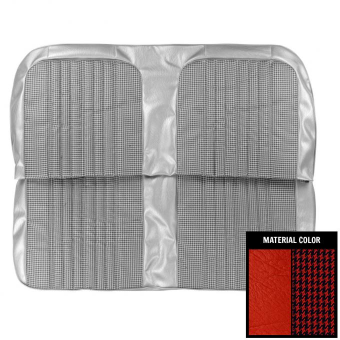 PUI Interiors 1971-1972 Chevrolet Blazer Bright Red Houndstooth Rear Bench Seat Cover 71TSD32C