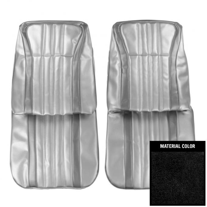 PUI Interiors 1968 Chevrolet Impala/SS Black Front Bucket Seat Covers 68BS10U