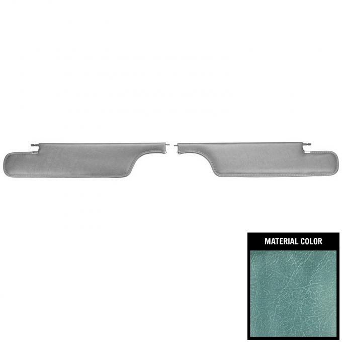 PUI Interiors 1962 Chevrolet Nova Convertible Light Blue Sun Visors 62XV56V