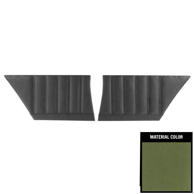 PUI Interiors 1976 Chevrolet Monte Carlo Hardtop Jade Green Rear Door Panels 76MD19C