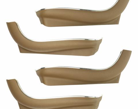 PUI Interiors 1966-1972 Chevelle/GTO/Cutlass/Skylark/Impala/Nova Dk Saddle Plastic Seat Skirts 69ASBB42