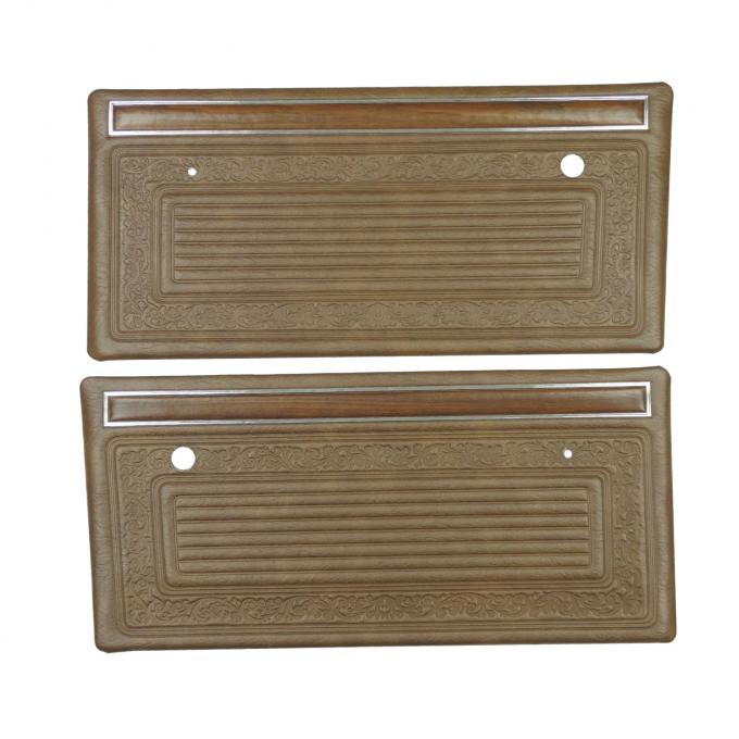 PUI Interiors 1970-1971 Chevrolet Truck Pre Assembled Dark Saddle Front Door Panels 70TD42P